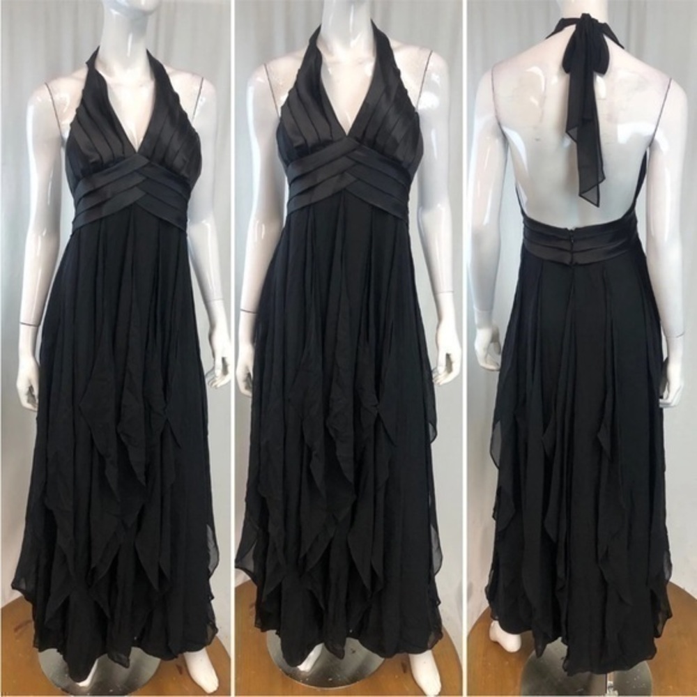 BCBGMaxAzria Black Halter Dress